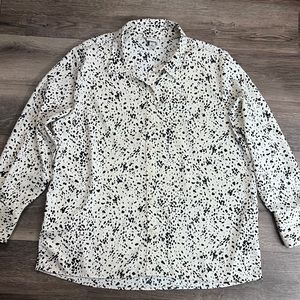 NWOTA New Day Speckled Button-Down Shirt L (Oversized Cut)